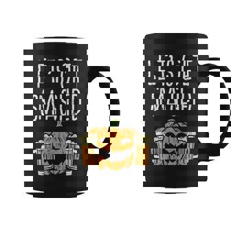 Lets Get Smashed Jack O Lantern Beer Halloween Drinking Men Coffee Mug - Thegiftio UK