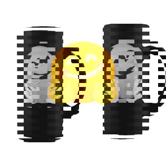 Smiling Face With Hugging Hands Emoticon Coffee Mug - Thegiftio UK