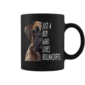 Solo Un Chico Que Ama Al Bullmastiff Taza de café - Regaloses