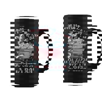 Splish Splash Your Opinion Is Trash Raccoon Coffee Mug - Thegiftio