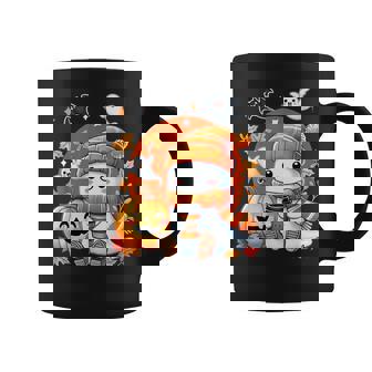 Spooky Cute Ghost Pumpkin Coffee Halloween Girls Fall Vibes Coffee Mug - Monsterry