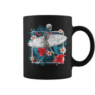 Squelette En Surf Et Tropique Lifestyle Aloha Coloré Fun Tasse - Cadeauxyz