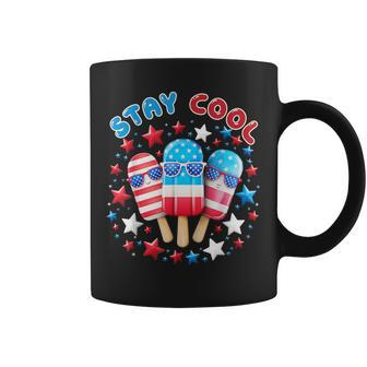 Stay Cool 4Th Of July Popsicle Boys Girls American Flag Coffee Mug - Monsterry DE