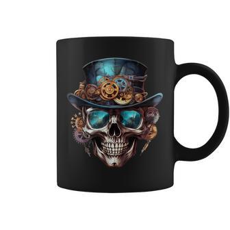 Steampunk Totenkopf Hut Zylinder Mechanik Zahnrad Cyborg Tassen - Geschenkecke