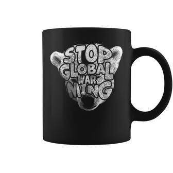 Stop Global Warming Polar Bear Environmentalist Earth Day Coffee Mug - Monsterry