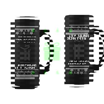 Stop Staring At My Package Ugly Christmas Coffee Mug | Mazezy