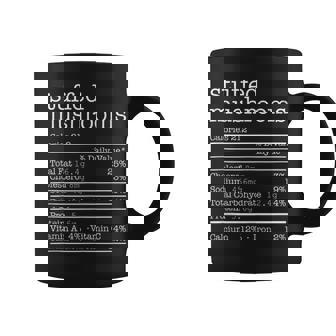 Stuffed Mushrooms Nutrition Fact Thanksgiving Christmas Food Coffee Mug - Monsterry