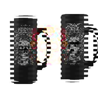 Sugar Skull Day Of The Dead Dia De Los Muertos Halloween Coffee Mug | Mazezy