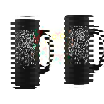 Sugar Skull Pug Dia De Los Muertos Halloween Dog Mexican Coffee Mug - Monsterry