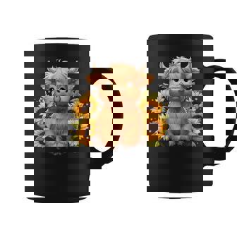 Sunflower Highland Cow Farm Coffee Mug - Thegiftio