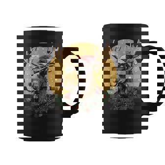 Sunglasses Christmas Moose Bringing The Holiday Vibes Coffee Mug - Thegiftio UK