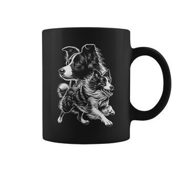 Super Cute Border Collie Cool Portrait On Chest Tassen - Geschenkecke