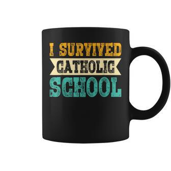 I Survived Catholic School School Memories Coffee Mug - Monsterry