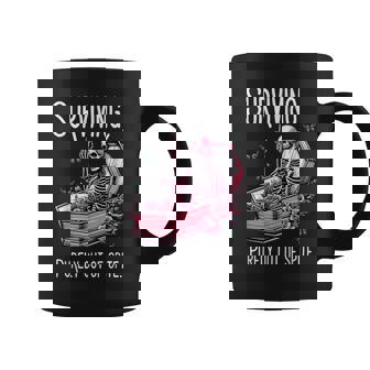 Surviving Purely Out Of Spite Skeleton Skull Sarcastic Coffee Mug - Thegiftio UK