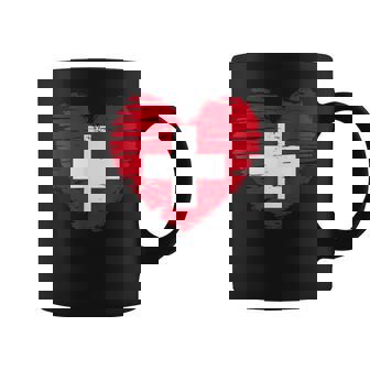 Switzerland Heart Swiss Flag Swiss Pride Taza de café - Regaloses