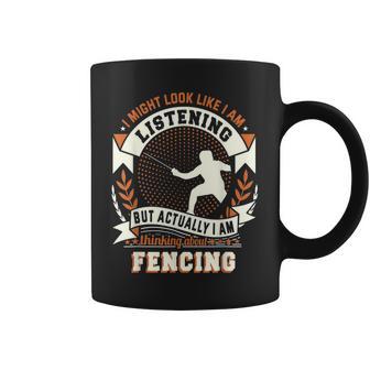 Swordmanship Fencing Sport Best Fencer Swordplay Duel Graphic Print Coffee Mug - Monsterry