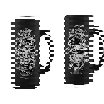 Tattooed Medusa Greek Mythology Blackwork Coffee Mug - Thegiftio