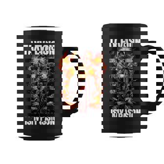 Tax Evasion Is My Passion Edgy Skeleton Coffee Mug - Thegiftio UK