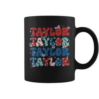 Taylor First Name Personalized 4Th Of July American Flag Coffee Mug - Monsterry