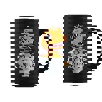 Tea-Rex In a Cup Cute Cartoon T-Rex Dinosaur Kids Party Graphic Print Coffee Mug - Monsterry