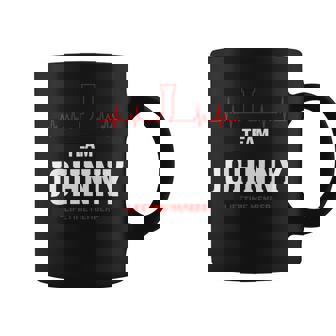 Team Johnny Lifetime Member Johnny Last Name Coffee Mug - Seseable