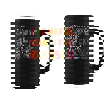 Thankful Grateful Blessed Thankful Blessed Thanksgiving Coffee Mug | Mazezy