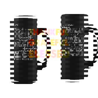 Thankful Grateful Blessed Thankful Blessed Thanksgiving Coffee Mug - Thegiftio UK