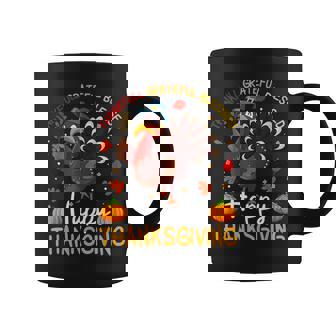 Thankful Grateful Blessed Turkey Family Happy Thanksgiving Coffee Mug | Mazezy