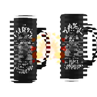 Thankful Grateful Blessed Turkey Happy Thanksgiving Women Coffee Mug - Thegiftio UK