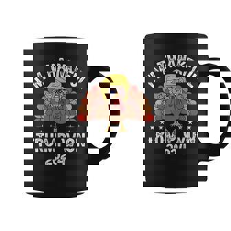 Im Thankful Trump Won 2024 Turkey Thanksgiving American Flag Coffee Mug - Thegiftio UK