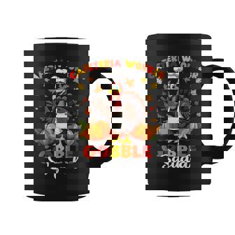 Thanksgiving Cafeteria Worker Gobble Squad Turkey Coffee Mug | Mazezy