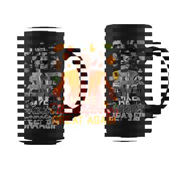 Make Thanksgiving Great Again Autumn Fall Leaves Trump Coffee Mug - Thegiftio UK