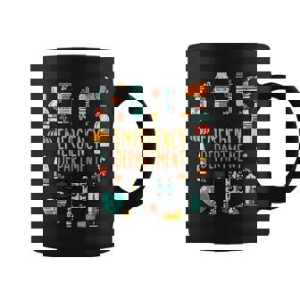 Thanksgiving Nurse Emergency Department Fall Scrub Top Women Coffee Mug | Seseable UK