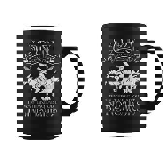 I Was Thinking About Dinosaurs Reptile Adult Dinosaur Coffee Mug - Thegiftio UK