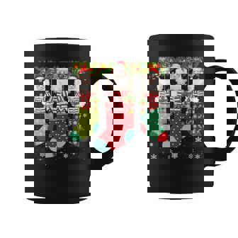 Three Sheep In Socks Ugly Christmas Sweater Party Coffee Mug - Monsterry