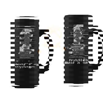 Thug Pug Straight Up Pug Living Life In Jail Graphic Print Coffee Mug - Monsterry