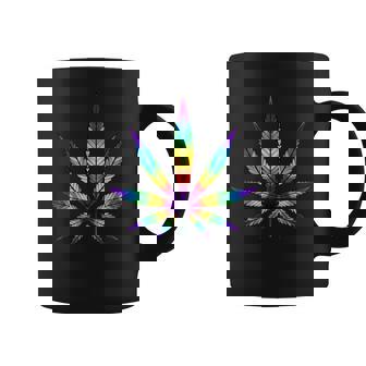 Tie Dye Cannabis Weed 420 Marijuana Leaf Lovers Women Coffee Mug - Monsterry