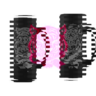Tiger Pink Ribbon Support Fight Breast Cancer Awareness Coffee Mug - Thegiftio UK