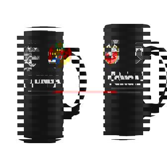 Tonga Sports De Fútbol Con Bandera De Fútbol Taza de café - Regaloses