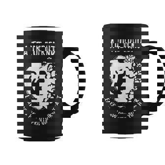 A True Friend Leaves Paw Prints Heart Cat Kitten Pet Coffee Mug - Monsterry