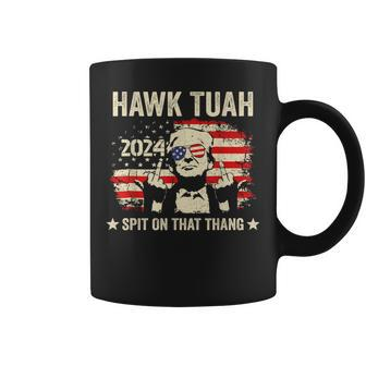 Trump 2024 Flag Hawk Tush Middle Finger 24 Vote Trump Coffee Mug - Monsterry UK