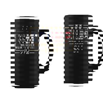 Trump 2024 Flag Victory JDVance President 47 Trump Won Coffee Mug | Mazezy