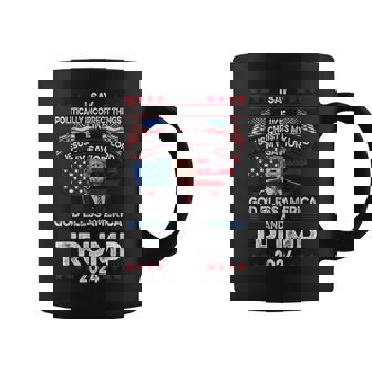 Trump 2024 God Bless America Jesus Christ Is My Lord Coffee Mug - Monsterry