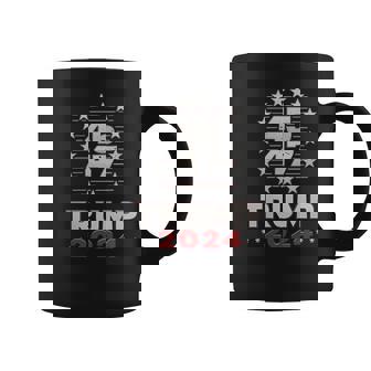 Trump 45 47 You Missed Again Trump 2024 Usa Flag On Back Coffee Mug | Mazezy