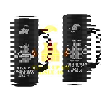 Trump Garbage Man Safety Vest Clean Up On Aisle 46 Trash Coffee Mug | Mazezy