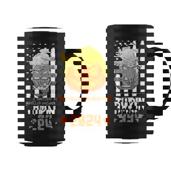 Trumpkin Make Halloween Great Again Flag Pumpkin Trump 2024 Coffee Mug - Monsterry