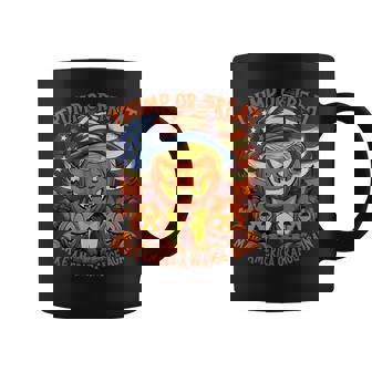 Trumpkin Or Treat Make Halloween Great Again Usa Flag Coffee Mug - Monsterry