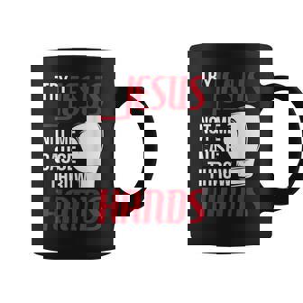 Try Jesus Not Me Cause I Throw Hands Boxing Gym Boxer Coffee Mug - Monsterry