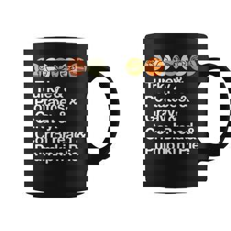 Turkey Dinner Ingredients Thanksgiving Coffee Mug - Monsterry