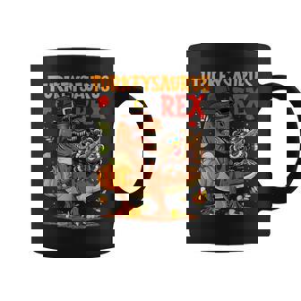 Turkeysaurus Rex Dab Turkey Dino Thanksgiving Toddler Boys Coffee Mug - Seseable
